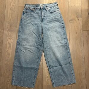Madewell perfect vintage wide leg cropped jeans